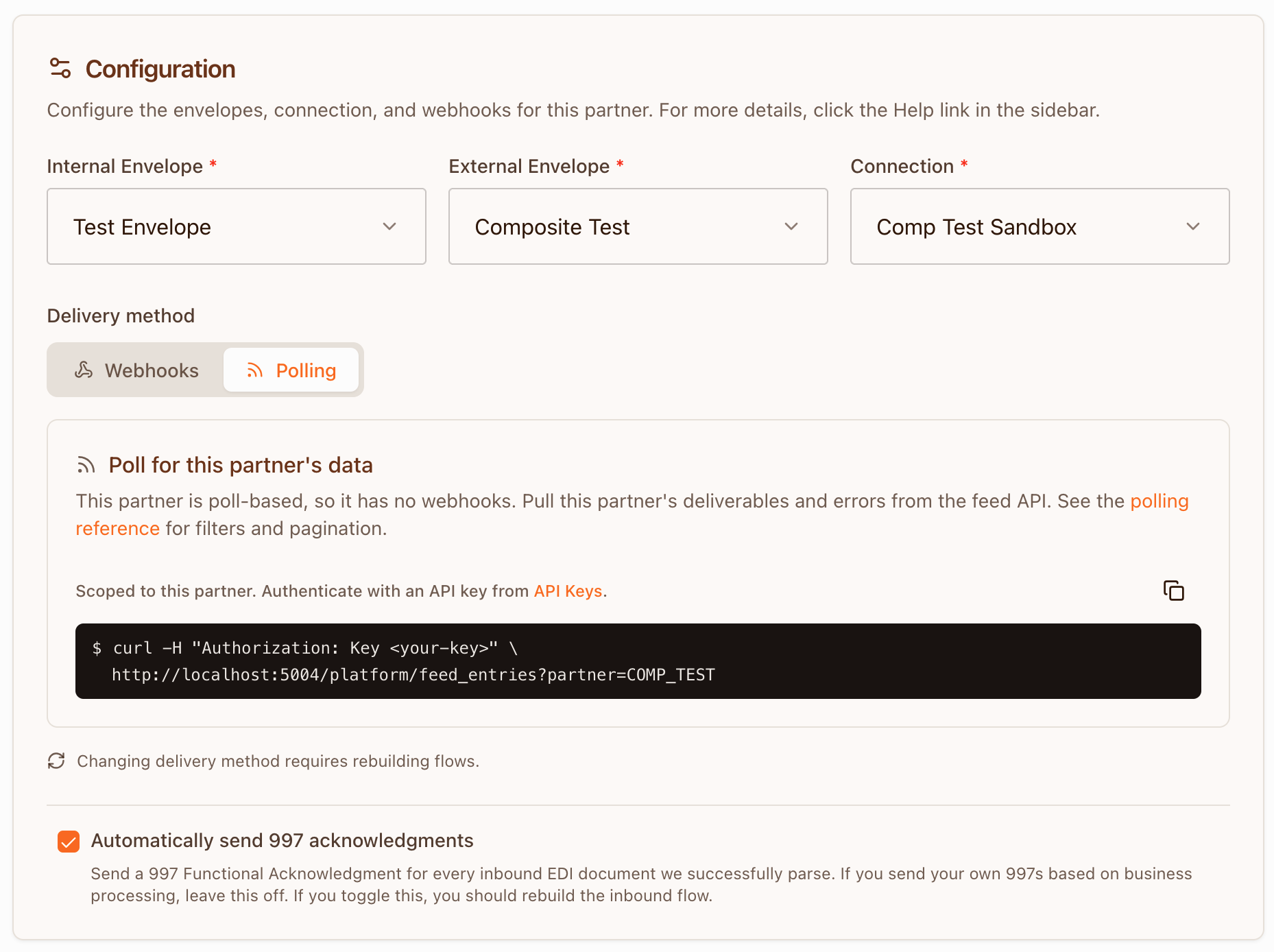 Polling configuration