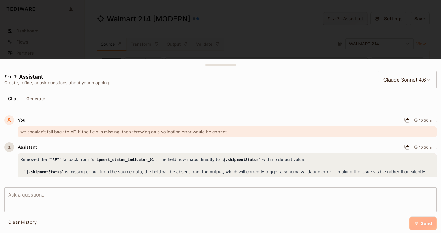 Mapping editor with AI assistant